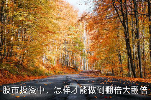 股市投資中，怎樣才能做到翻倍大翻倍