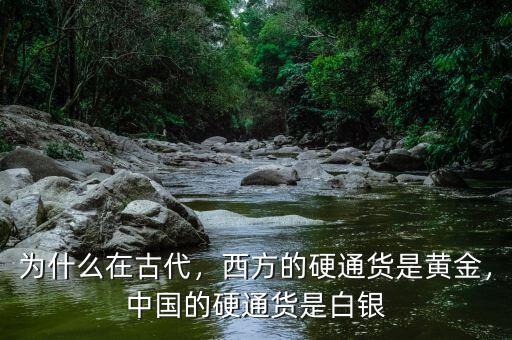 為什么在古代，西方的硬通貨是黃金，中國的硬通貨是白銀