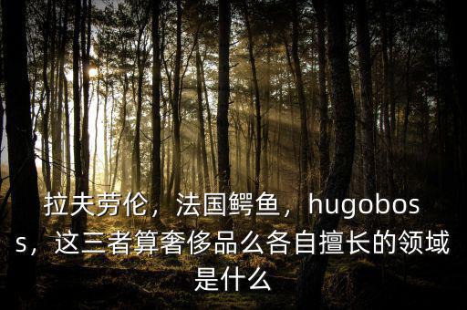 拉夫勞倫，法國鱷魚，hugoboss，這三者算奢侈品么各自擅長的領(lǐng)域是什么