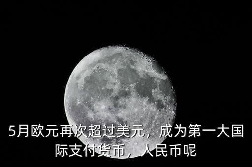 5月歐元再次超過美元，成為第一大國際支付貨幣，人民幣呢