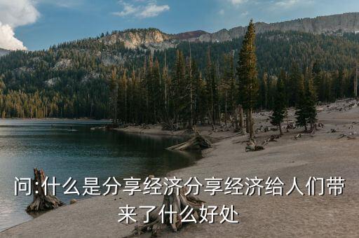 什么是分享式經濟,問:什么是分享經濟