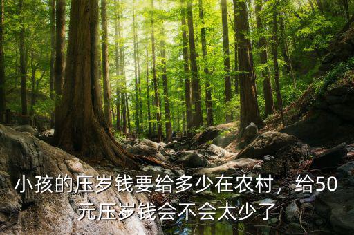 小孩的壓歲錢要給多少在農(nóng)村，給50元壓歲錢會不會太少了