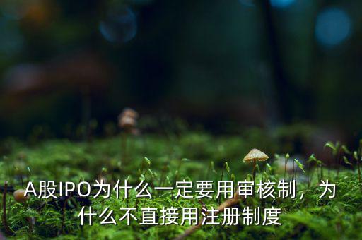 A股IPO為什么一定要用審核制，為什么不直接用注冊制度