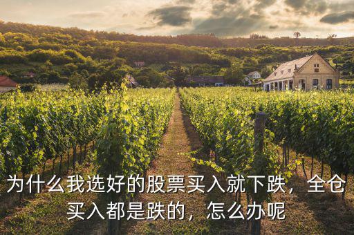 為什么我選好的股票買入就下跌，全倉(cāng)買入都是跌的，怎么辦呢