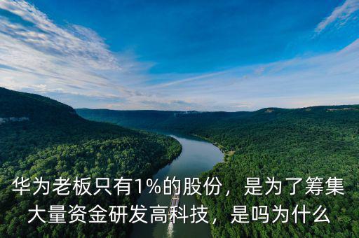 華為老板只有1%的股份，是為了籌集大量資金研發(fā)高科技，是嗎為什么
