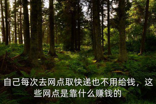 自己每次去網(wǎng)點取快遞也不用給錢，這些網(wǎng)點是靠什么賺錢的