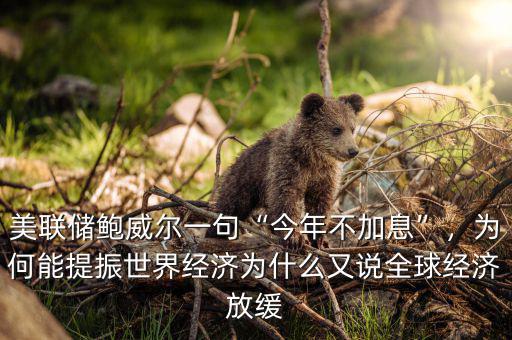 美聯(lián)儲(chǔ)鮑威爾一句“今年不加息”，為何能提振世界經(jīng)濟(jì)為什么又說(shuō)全球經(jīng)濟(jì)放緩