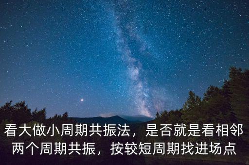 看大做小周期共振法，是否就是看相鄰兩個周期共振，按較短周期找進(jìn)場點(diǎn)