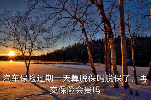 汽車保險(xiǎn)過期一天算脫保嗎脫保了，再交保險(xiǎn)會(huì)貴嗎
