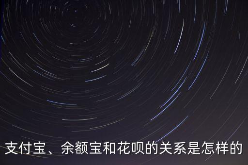 支付寶、余額寶和花唄的關系是怎樣的