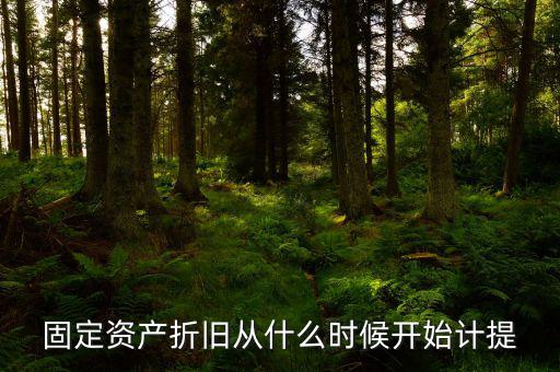 什么時候開始計提折舊，固定資產(chǎn)折舊從什么時候開始計提
