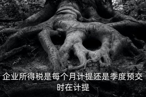 企業(yè)所得稅什么時候計提，企業(yè)所得稅在什么時候開始預提