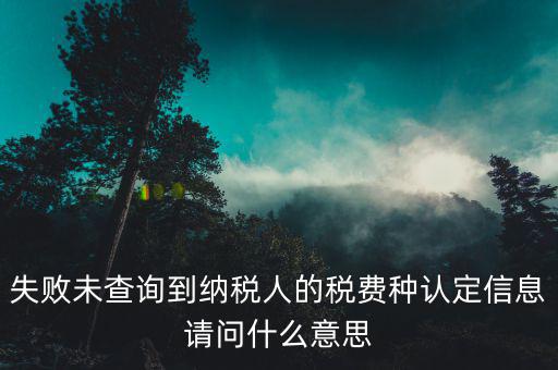 什么是未找到附稅認(rèn)定信息，個(gè)稅申報(bào)顯示未獲得單位稅種認(rèn)定信息是怎么回事