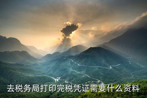 開具完稅證明需要什么，去稅務局打印完稅憑證需要什么資料