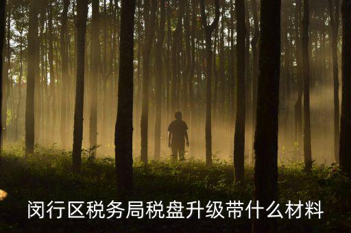 去升級稅控盤要帶什么，去國稅稅控盤升級需要帶哪些材料
