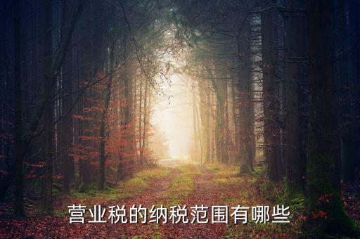 什么經(jīng)營范圍可以開營業(yè)稅，營業(yè)稅的納稅范圍有哪些