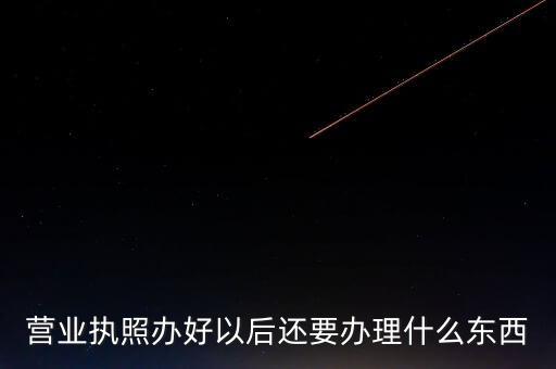 拿到營業(yè)執(zhí)照后需要辦理什么資料，請(qǐng)問新開公司拿了營業(yè)執(zhí)照后還要辦些什么