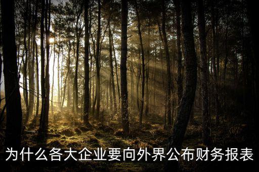 為什么要報(bào)送財(cái)務(wù)報(bào)表，為什么要編財(cái)務(wù)報(bào)表