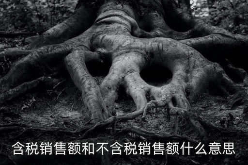什么是含稅銷售額，含稅銷售額和不含稅銷售額什么意思