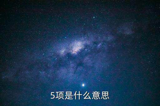 五項辦稅制度是什么意思，5項具體是什么意思