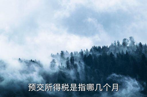 預(yù)繳稅款什么時(shí)候交，預(yù)交所得稅是指哪幾個(gè)月