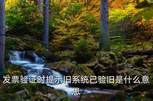 什么叫已驗(yàn)舊發(fā)票，發(fā)票驗(yàn)證時(shí)提示舊系統(tǒng)已驗(yàn)舊是什么意思