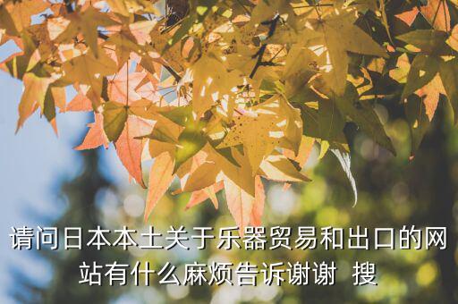 什么叫國別報告，請問日本本土關于樂器貿易和出口的網站有什么麻煩告訴謝謝  搜