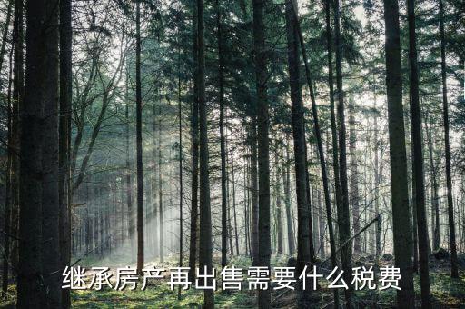 繼承房屋出售有什么稅，繼承房產(chǎn)再出售需要什么稅費(fèi)