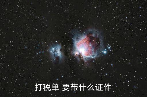 打印稅單需要什么證件，到稅務(wù)打印稅單需要什么資料