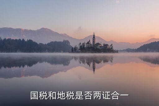 國稅的兩證合一是什么意思，國稅和地稅是否兩證合一