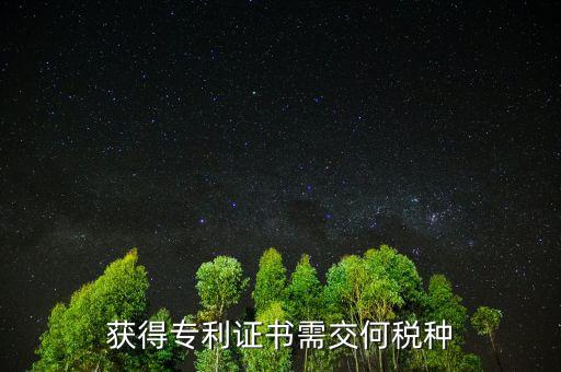 專利使用費(fèi)交什么稅，獲得專利證書需交何稅種