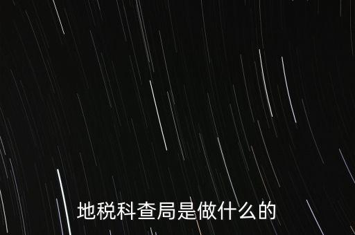 地稅局稽查局干什么的，地稅科查局是做什么的