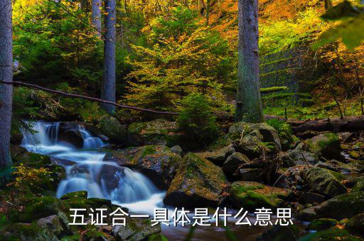什么是五證合一 一照一碼，五證合一具體是什么意思