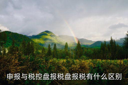 什么是申報盤，申報與稅控盤報稅盤報稅有什么區(qū)別