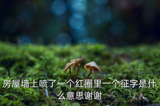 墻上印征收是什么意思，房屋墻上噴了一個紅圈里一個征字是什么意思謝謝