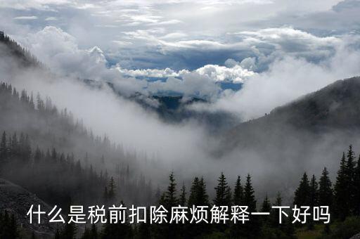 工資稅前扣減是什么意思，什么是稅前扣除