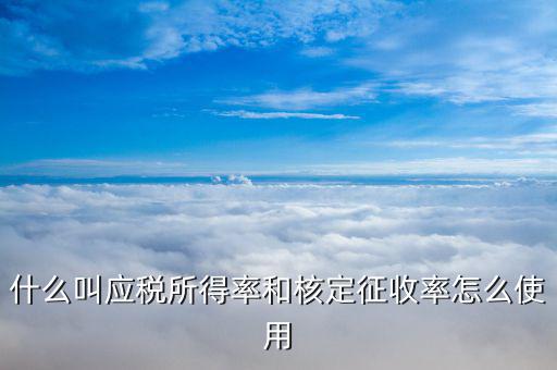 核定應(yīng)稅所得率是什么意思，什么叫應(yīng)稅所得率和核定征收率怎么使用