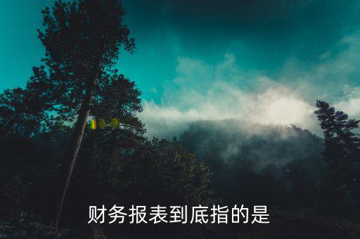 什么是財務報表報送，報表的報送是制作報表么