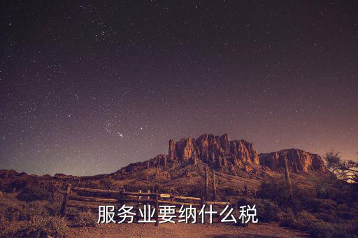 服務業(yè)開票都繳什么稅，服務業(yè)應繳那些稅