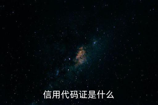 信用代碼號是什么情況，信用代碼證是什么