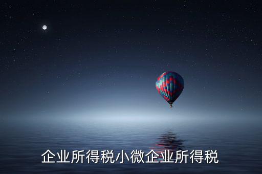 什么企業(yè)算小微企業(yè)所得稅，企業(yè)所得稅小微企業(yè)所得稅