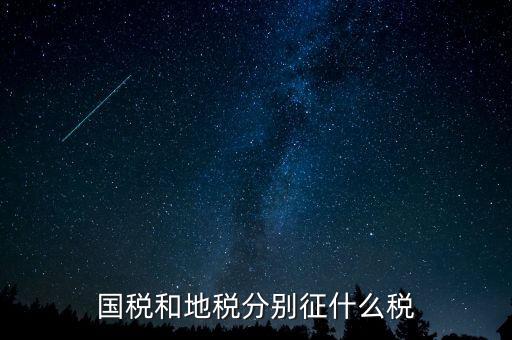 國稅地稅分別報什么稅，國稅和地稅局分別要交哪些稅和報表