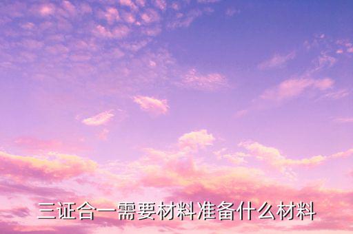 三證合一備案要帶什么資料，已辦理三證合一稅務備案需要什么資料
