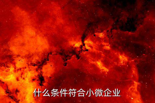 什么條件才符合小微企業(yè)，什么條件符合小微企業(yè)