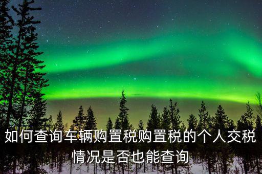 如何查詢車輛購置稅，查詢購置稅問題