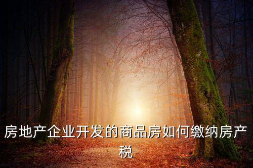 房地產企業(yè)開發(fā)的商品房如何繳納房產稅