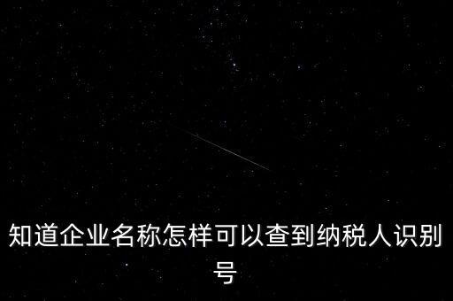 如何查詢一個(gè)公司的納稅人識(shí)別號(hào)，知道納稅人識(shí)別號(hào)怎么查單位