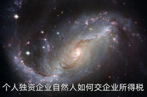 自然人獨(dú)資如何交稅，個(gè)人獨(dú)資企業(yè)自然人如何交企業(yè)所得稅