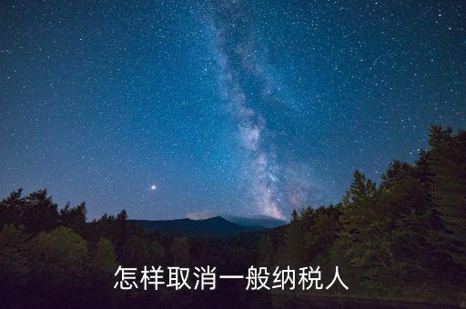 一般納稅人如何注銷，公司剛注冊(cè)下來不小心申請(qǐng)了一般納稅人請(qǐng)問可以撤銷嗎