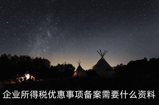 企業(yè)所得稅備案需要帶什么東西，企業(yè)所得稅優(yōu)惠事項備案需要什么資料